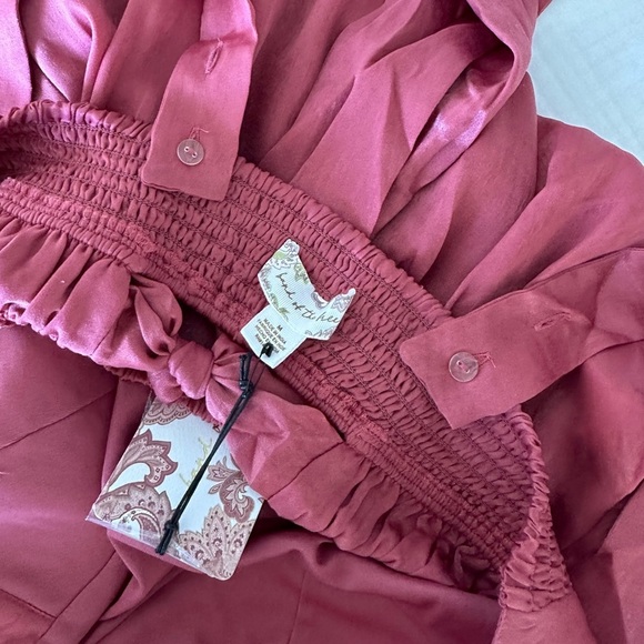 NWT Band of the Free Fairycore Cottagecore Blush Rose Maxi Dress, Size Medium - Picture 5 of 11